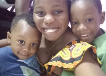 Avec mes neveux.