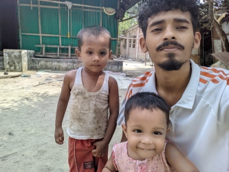 with my nephew