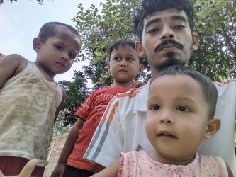 with my nephew